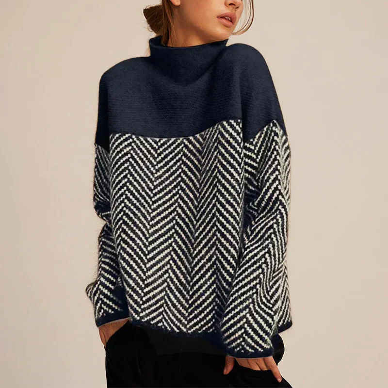 Warm Textured Crew Neck Sweater - VibreMode