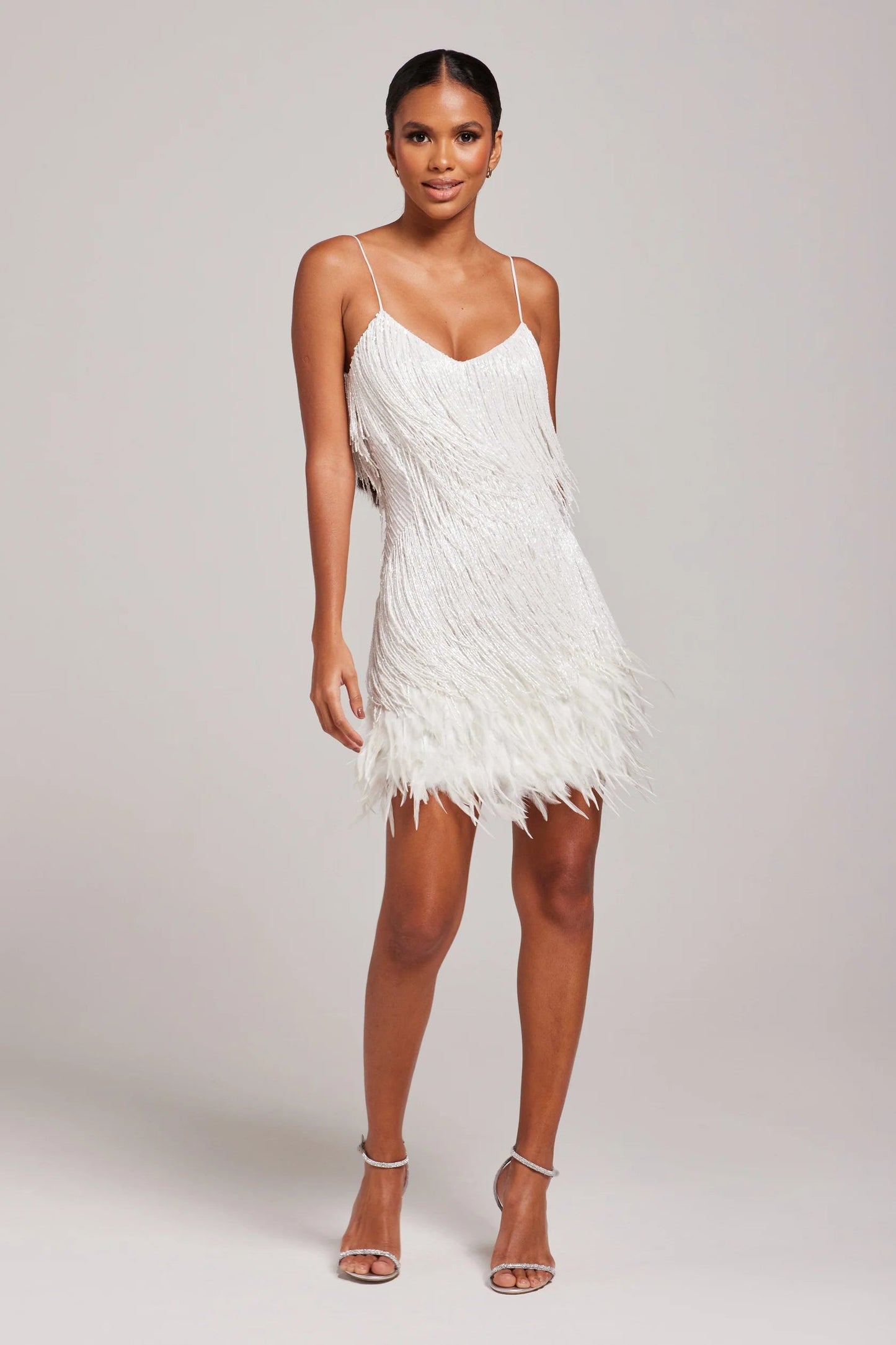 Chic Summer Party Mini Dress with Floral Trim