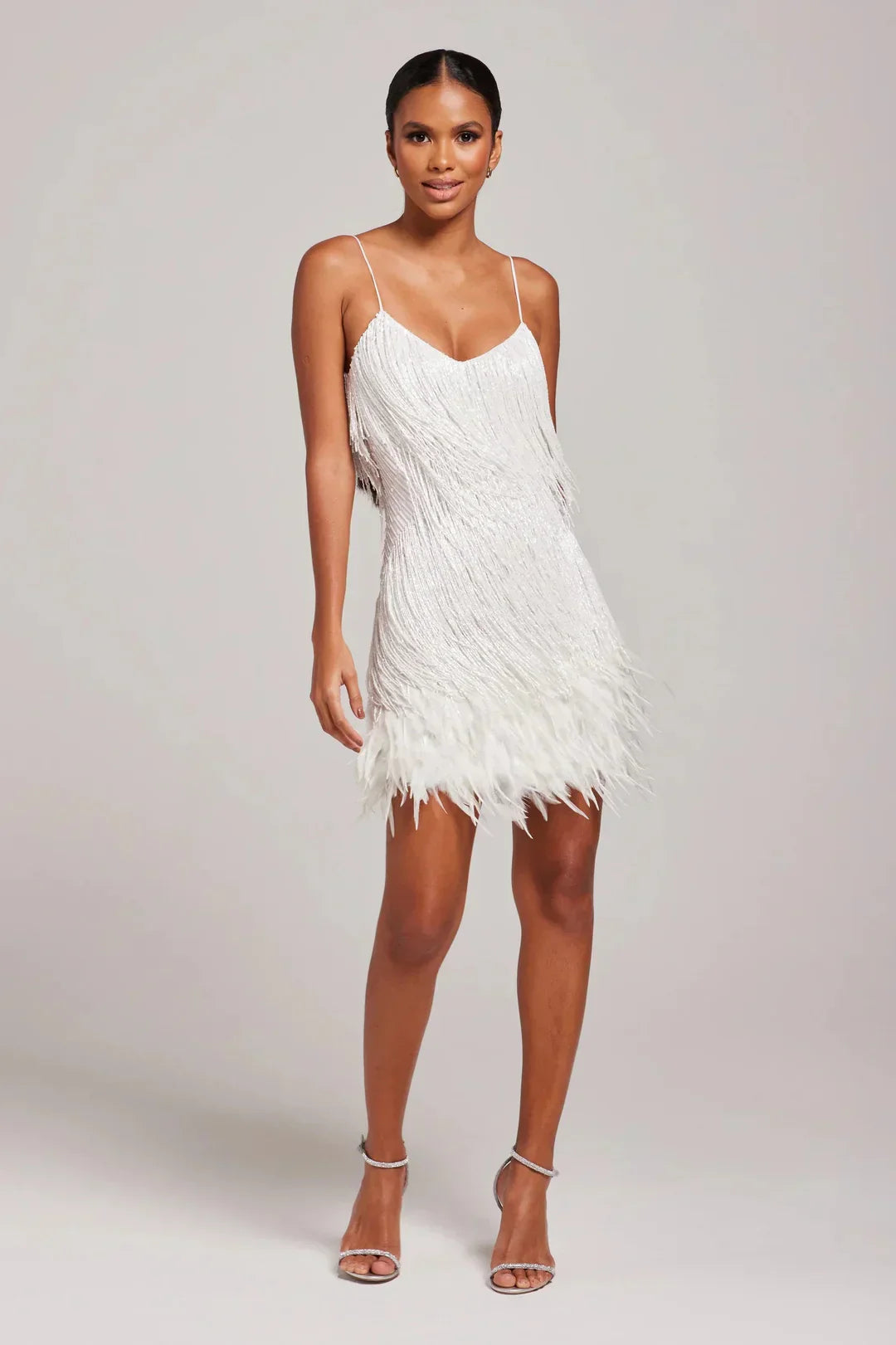 Women's Feather Detail Mini Dress