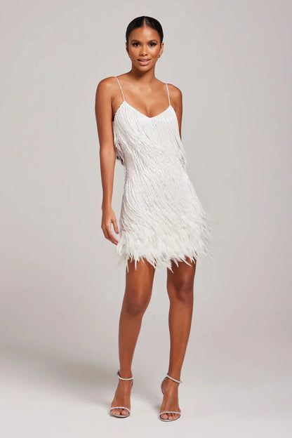 Women's Feather Detail Mini Dress