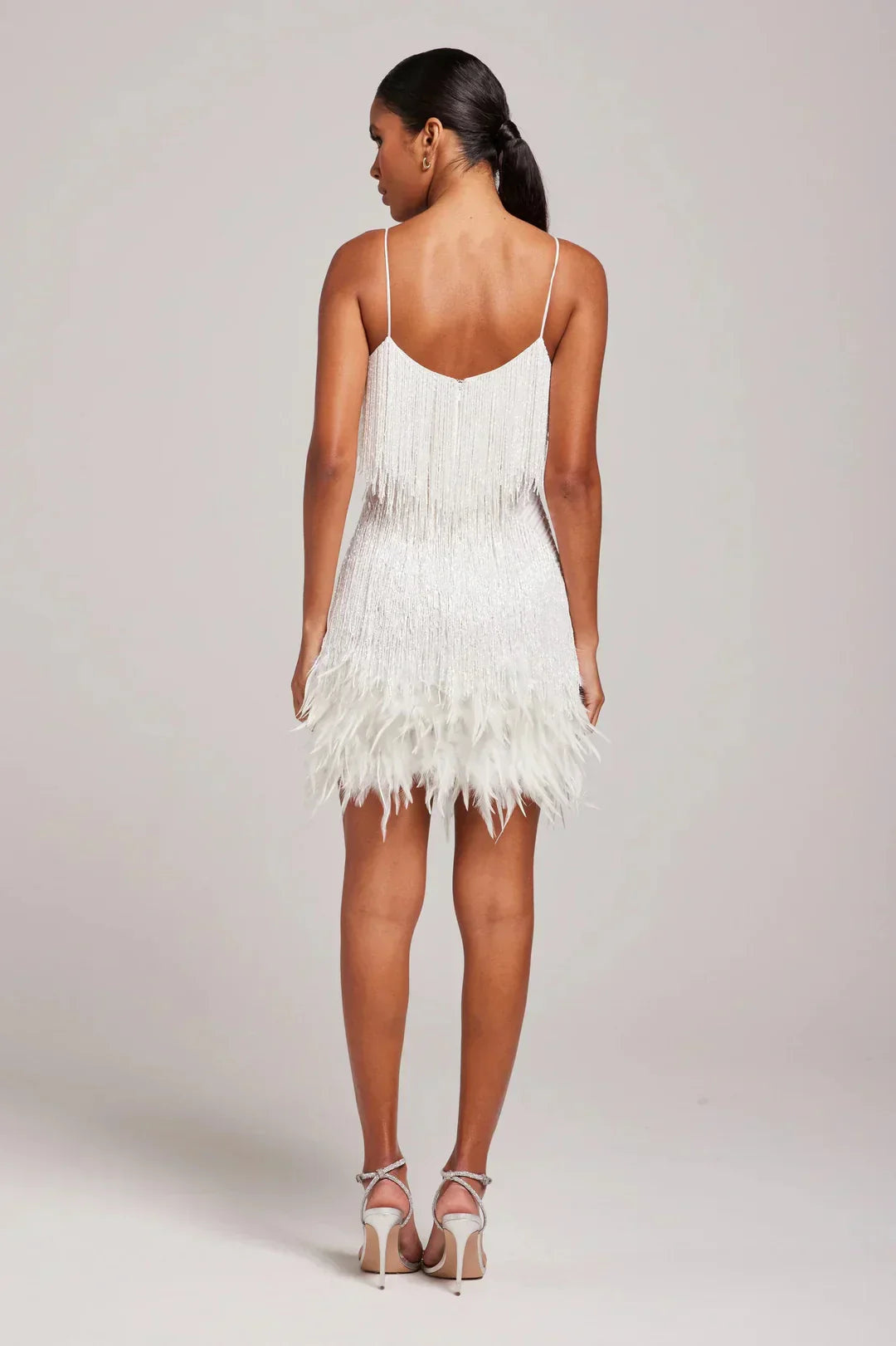 Women's Feather Detail Mini Dress