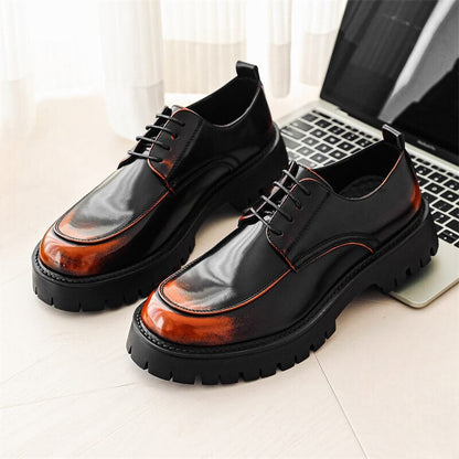 Relaxed Fit Brown Leather Shoes - VibreMode