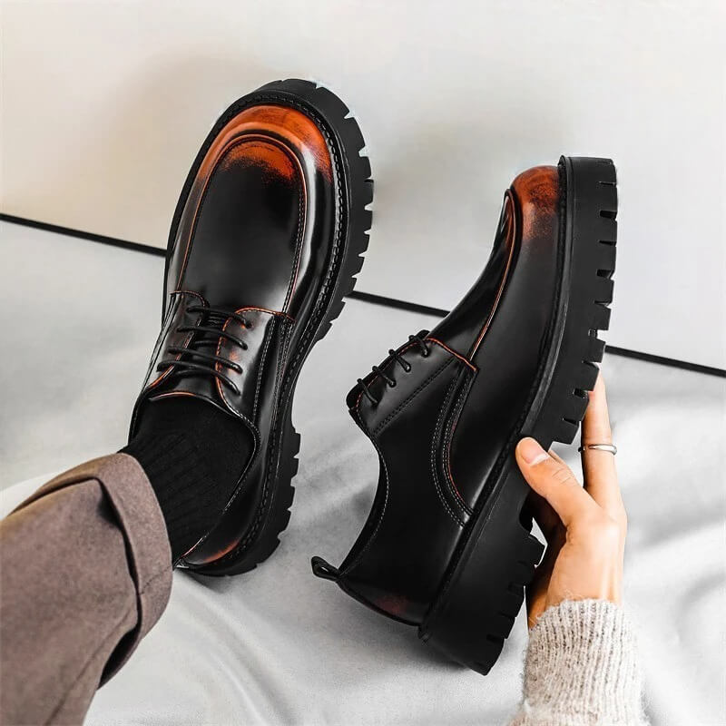 Relaxed Fit Brown Leather Shoes