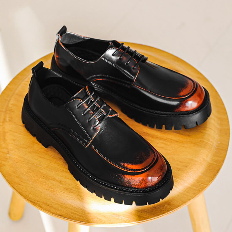 Relaxed Fit Brown Leather Shoes