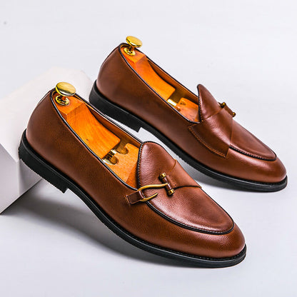 Classic Slip On Leather Shoes - VibreMode