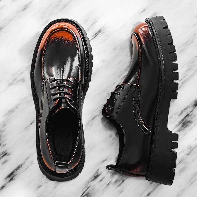 Relaxed Fit Brown Leather Shoes