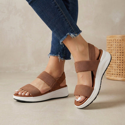 Women's Orthopedic Platform Sandals Elastic Strap Comfortable