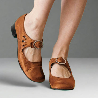 Women's Mary Jane Shoes Block Heel Adjustable Strap