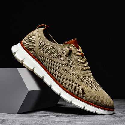 Lightweight Airy Lace Up Sneakers - VibreMode
