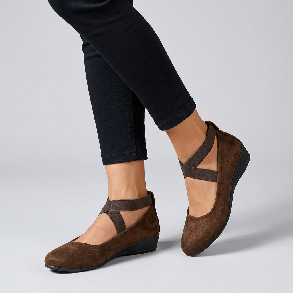Women's Orthopedic Flats Cross Strap Support