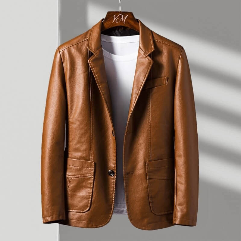 Premium Genuine Leather Biker Jacket - VibreMode