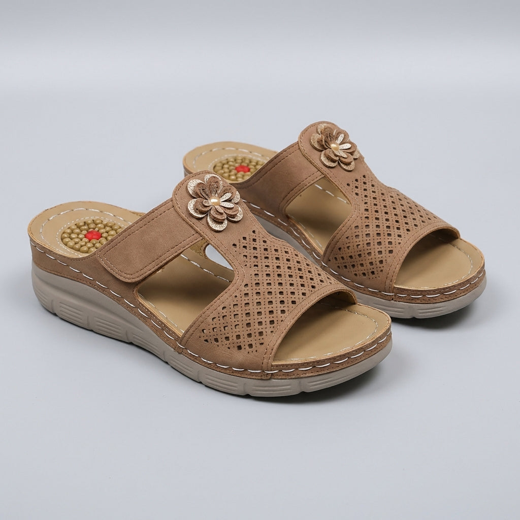 Women's Orthopedic Wedge Sandals Cushioned Support Floral