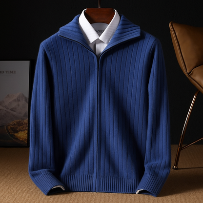 Men's Wool Zip Cardigan - VibreMode