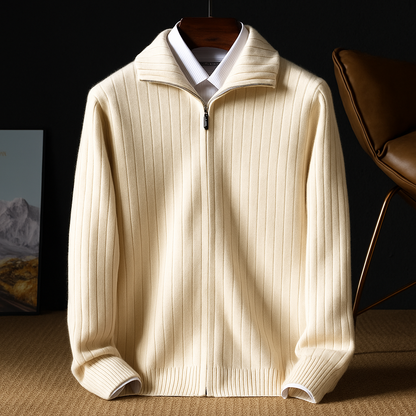 Men's Wool Zip Cardigan