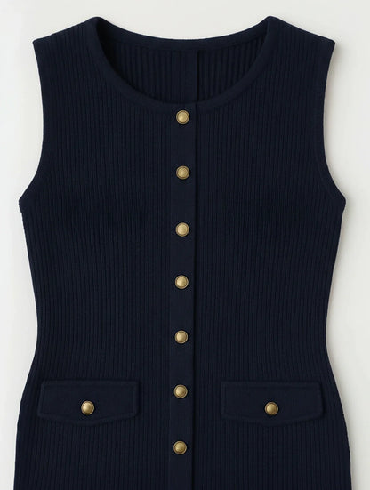 Women's A-Line Midi Dress Button Front