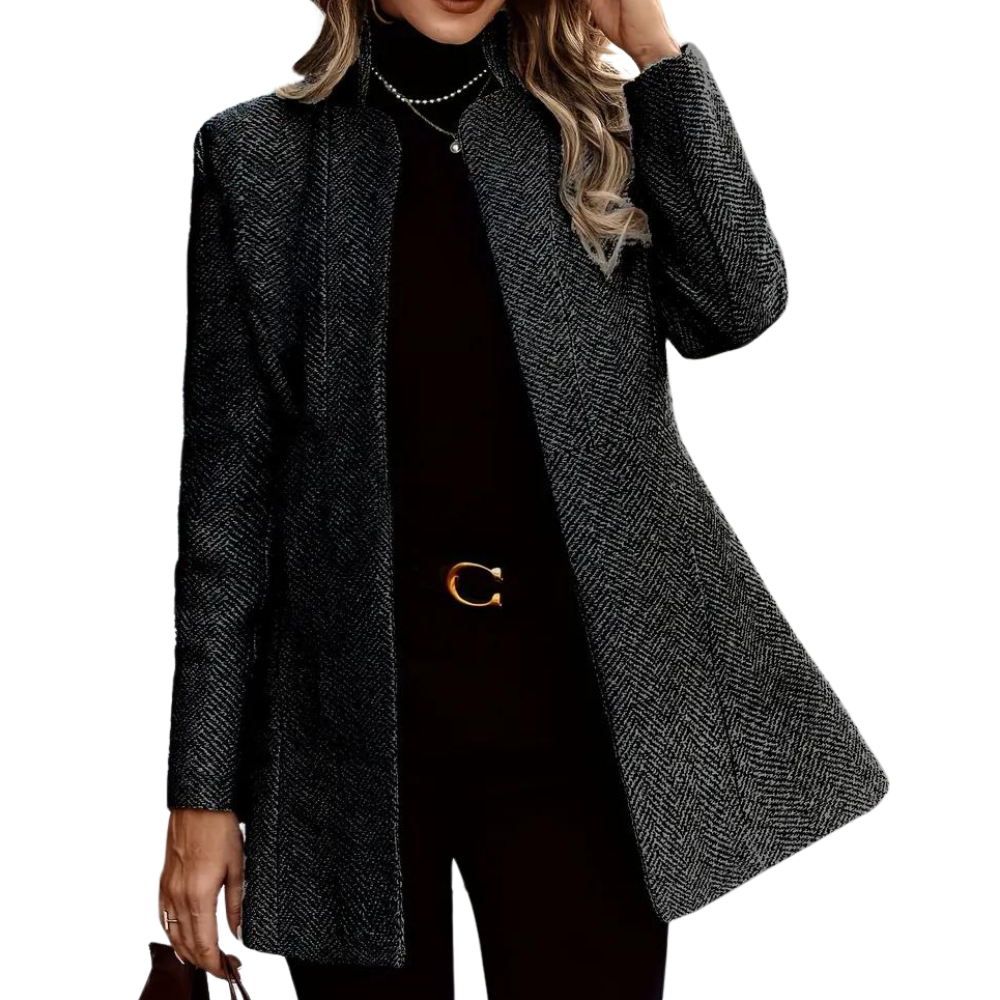 Women's Ankle Coat Single Row Buttons Notch Lapel
