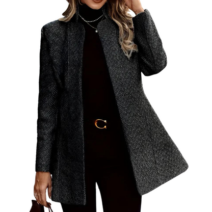 Women's Ankle Coat Single Row Buttons Notch Lapel