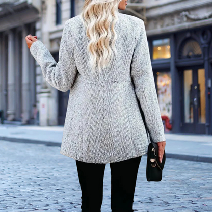Women's Ankle Coat Single Row Buttons Notch Lapel