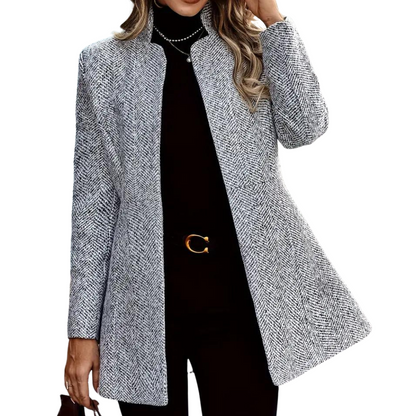 Women's Ankle Coat Single Row Buttons Notch Lapel
