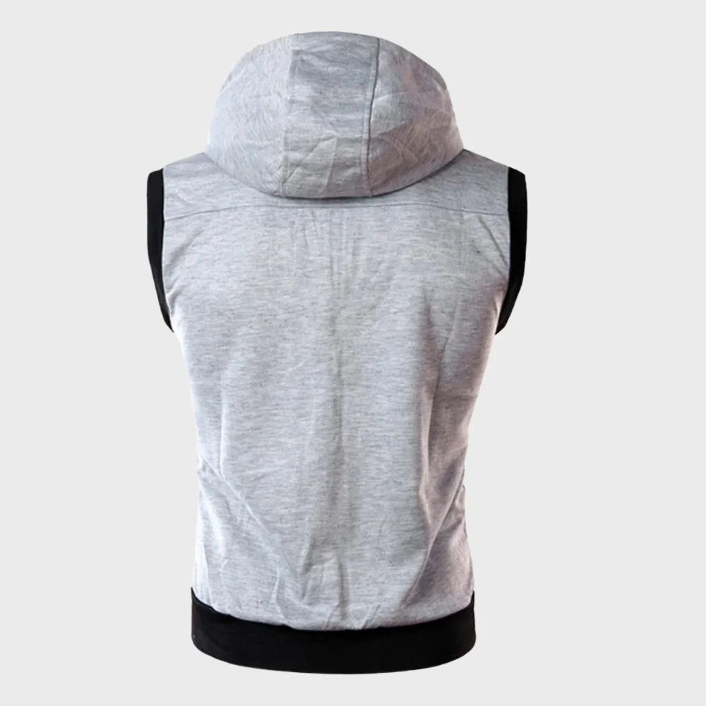 Men's Sleeveless Hooded Vest