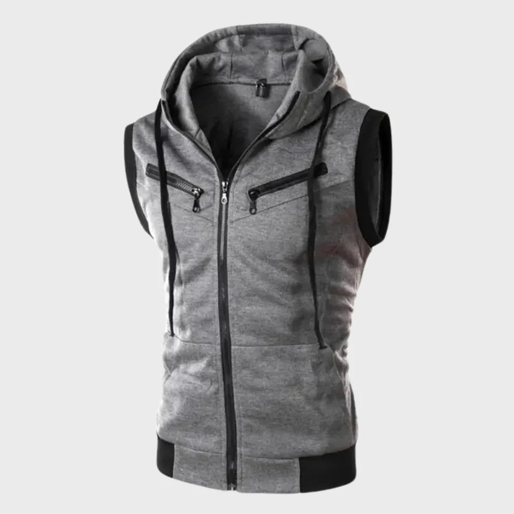 Men's Sleeveless Hooded Vest