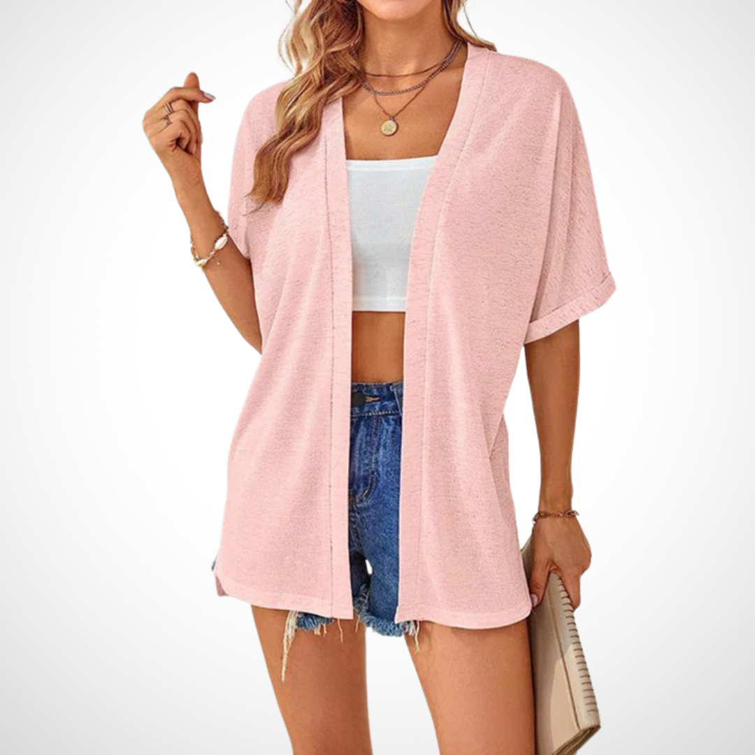 Chic Lightweight Short Sleeve Open Cardigan