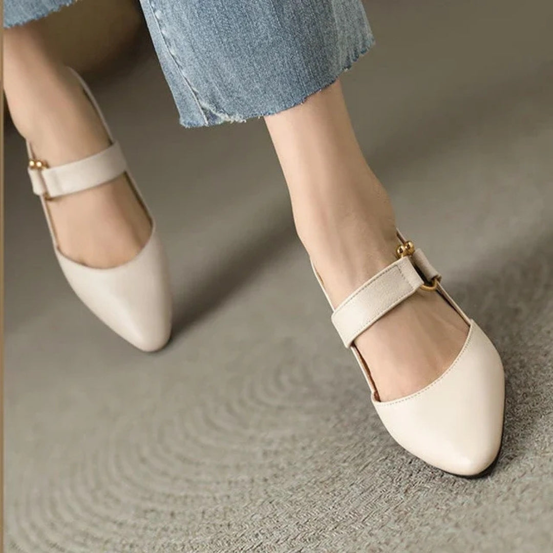 Classic Low Block Heel Mary Jane Shoes