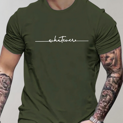 Men's Casual T-Shirt Crew Neck Minimalist Print