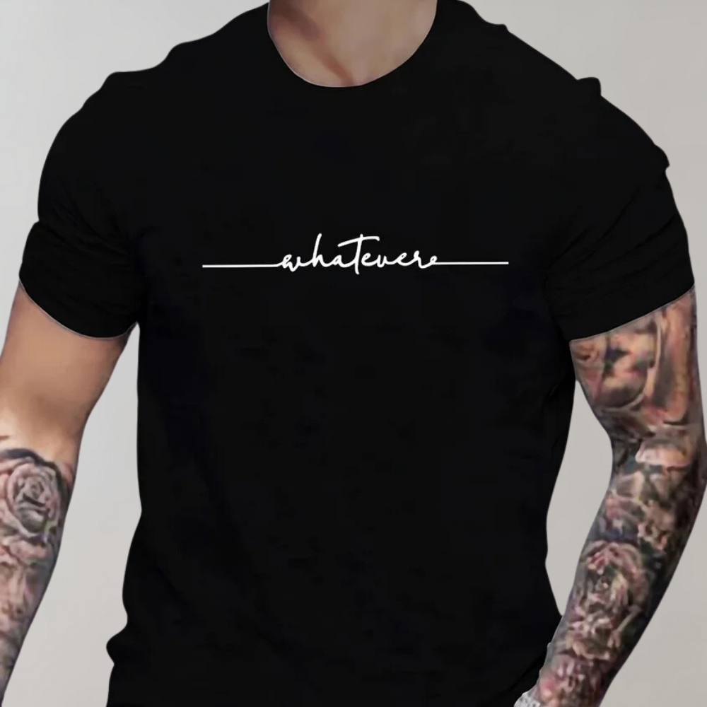Men's Casual T-Shirt Crew Neck Minimalist Print
