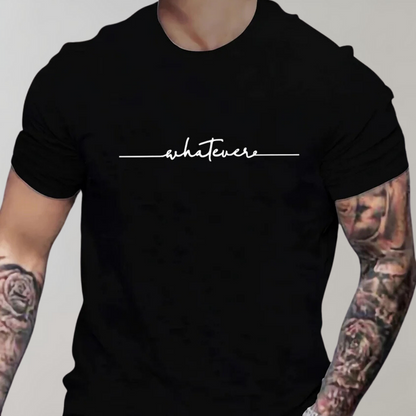 Men's Casual T-Shirt Crew Neck Minimalist Print