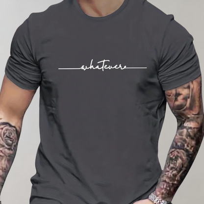 Men's Casual T-Shirt Crew Neck Minimalist Print