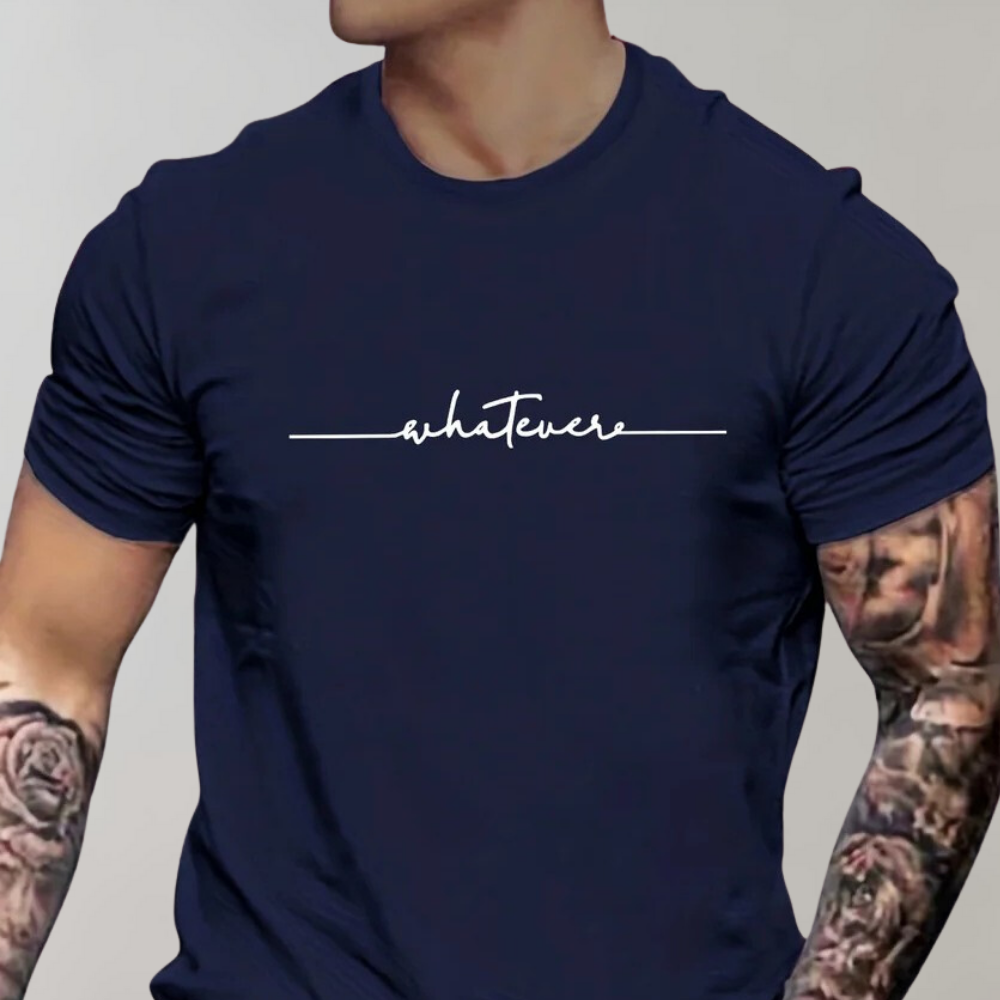 Men's Casual T-Shirt Crew Neck Minimalist Print