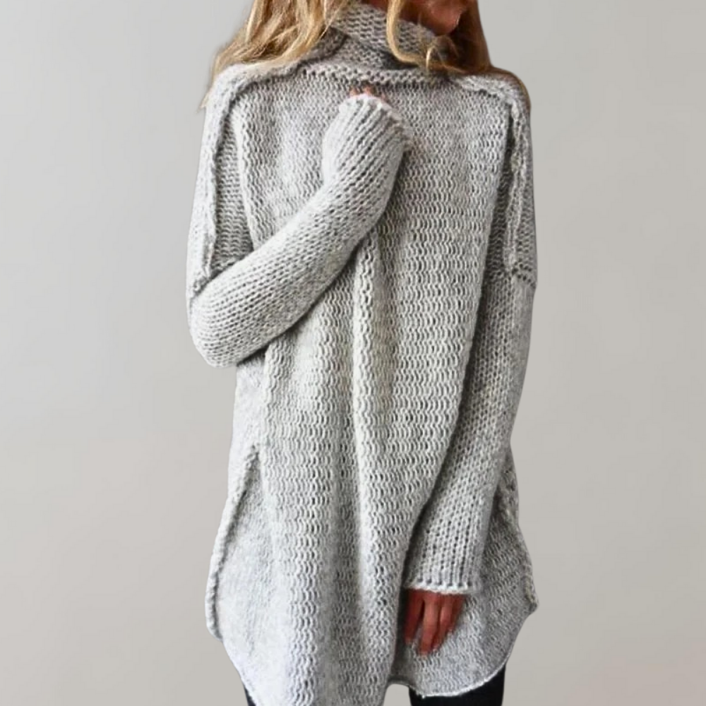 Cozy Women's Oversized Long Sleeve Knit Sweater