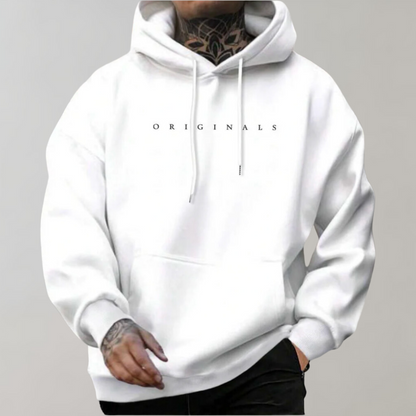 Men's Oversized Hoodie Cotton Casual Black - VibreMode
