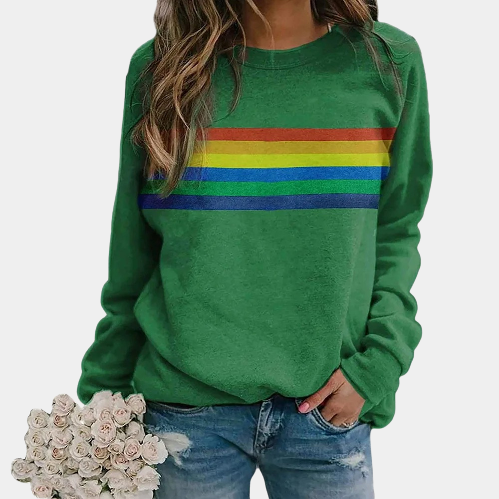 Colorful Striped Soft Sweatshirt