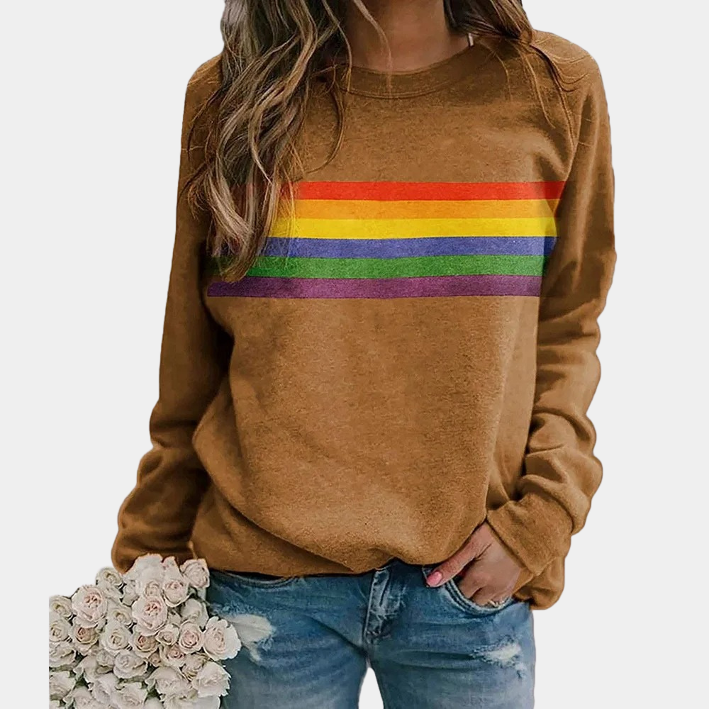 Colorful Striped Soft Sweatshirt