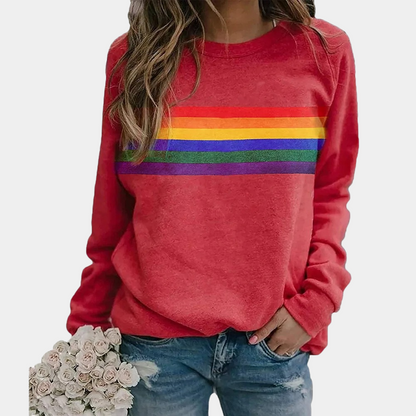 Colorful Striped Soft Sweatshirt