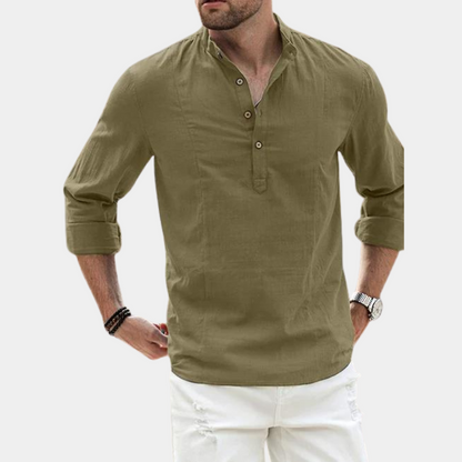 Men's Long Sleeve Casual Shirt Cotton