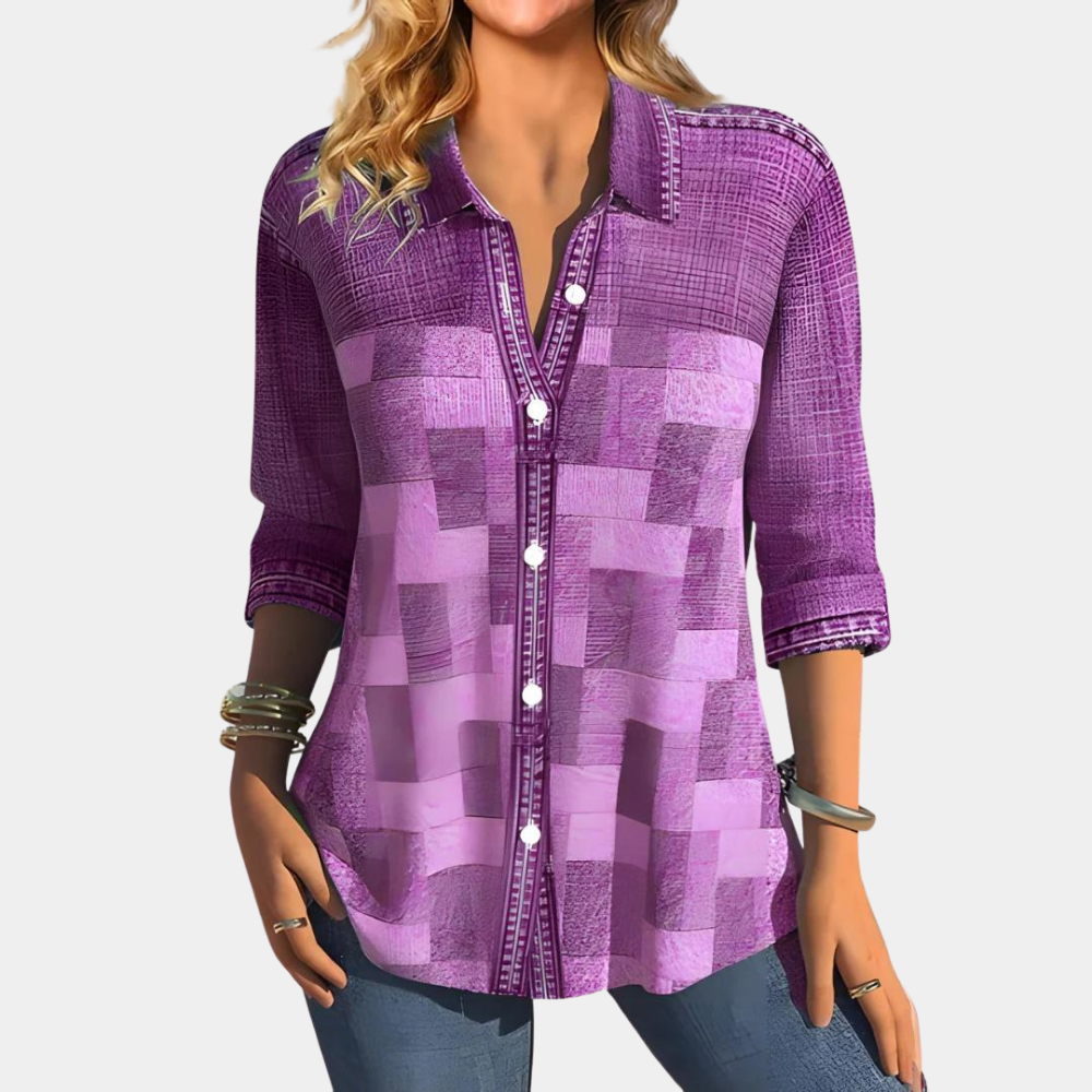 Women's Check Blouse Casual