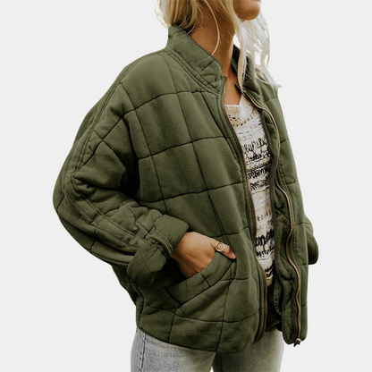 Women's Padded Zipper Casual Coat - VibreMode