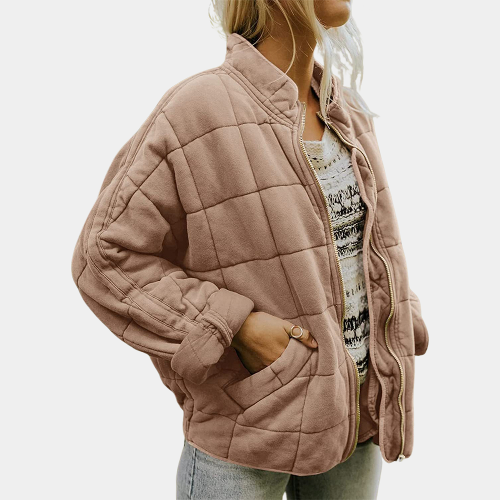 Women's Padded Zipper Casual Coat
