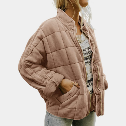 Women's Padded Zipper Casual Coat