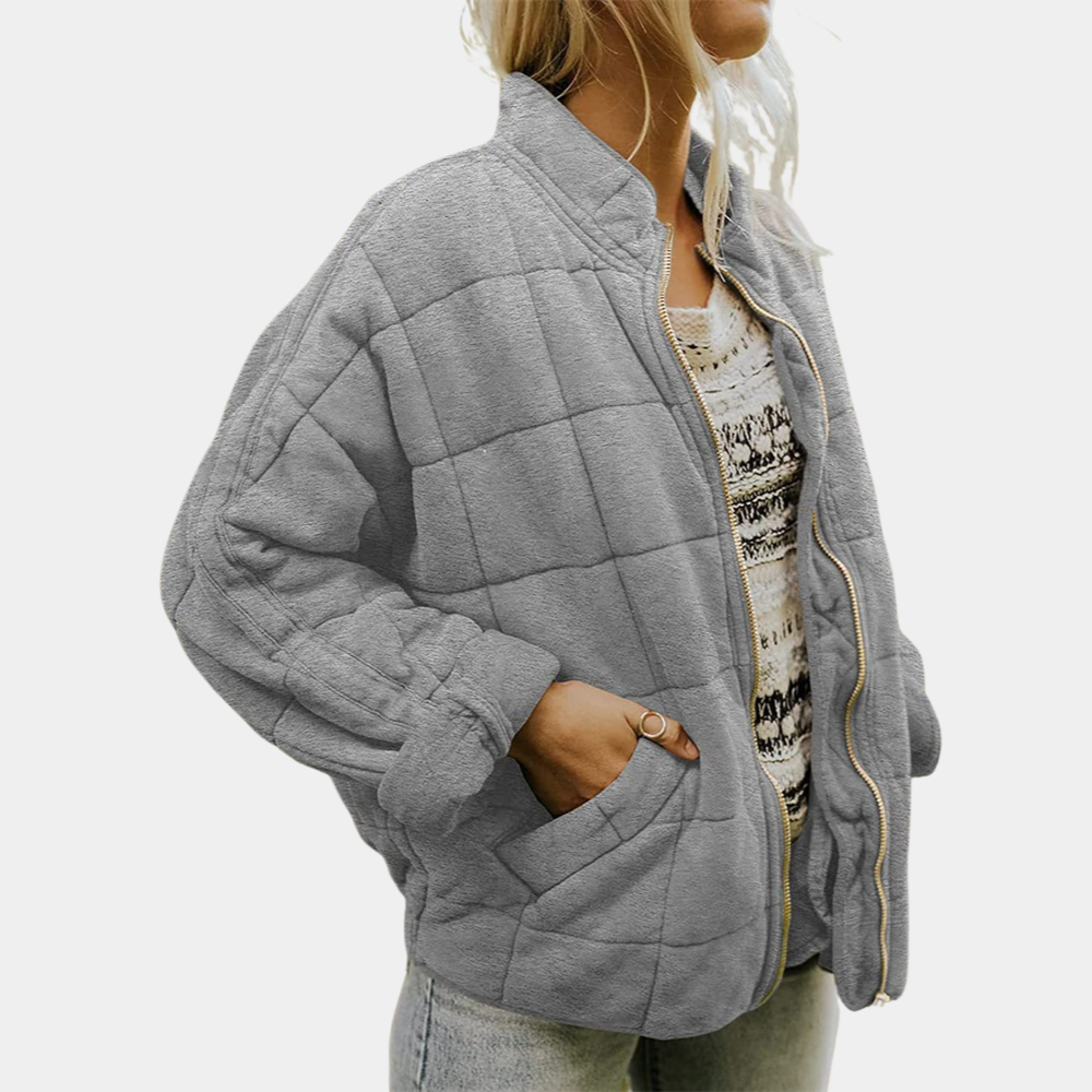 Women's Padded Zipper Casual Coat
