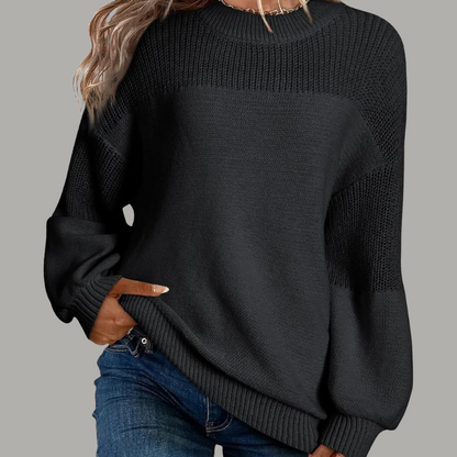 Women's Textured Crewneck Sweater Oversized