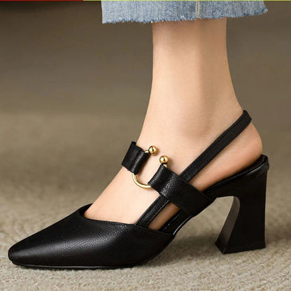 Classic Low Block Heel Mary Jane Shoes - VibreMode