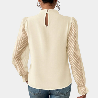 Lightweight Semi Sheer Blouse Top