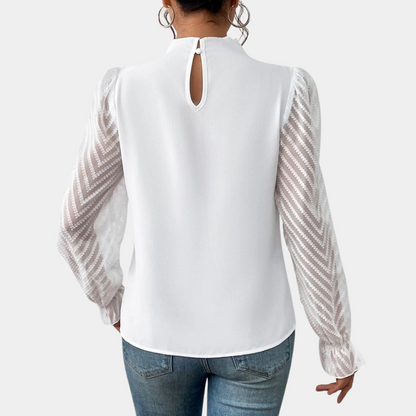 Lightweight Semi Sheer Blouse Top