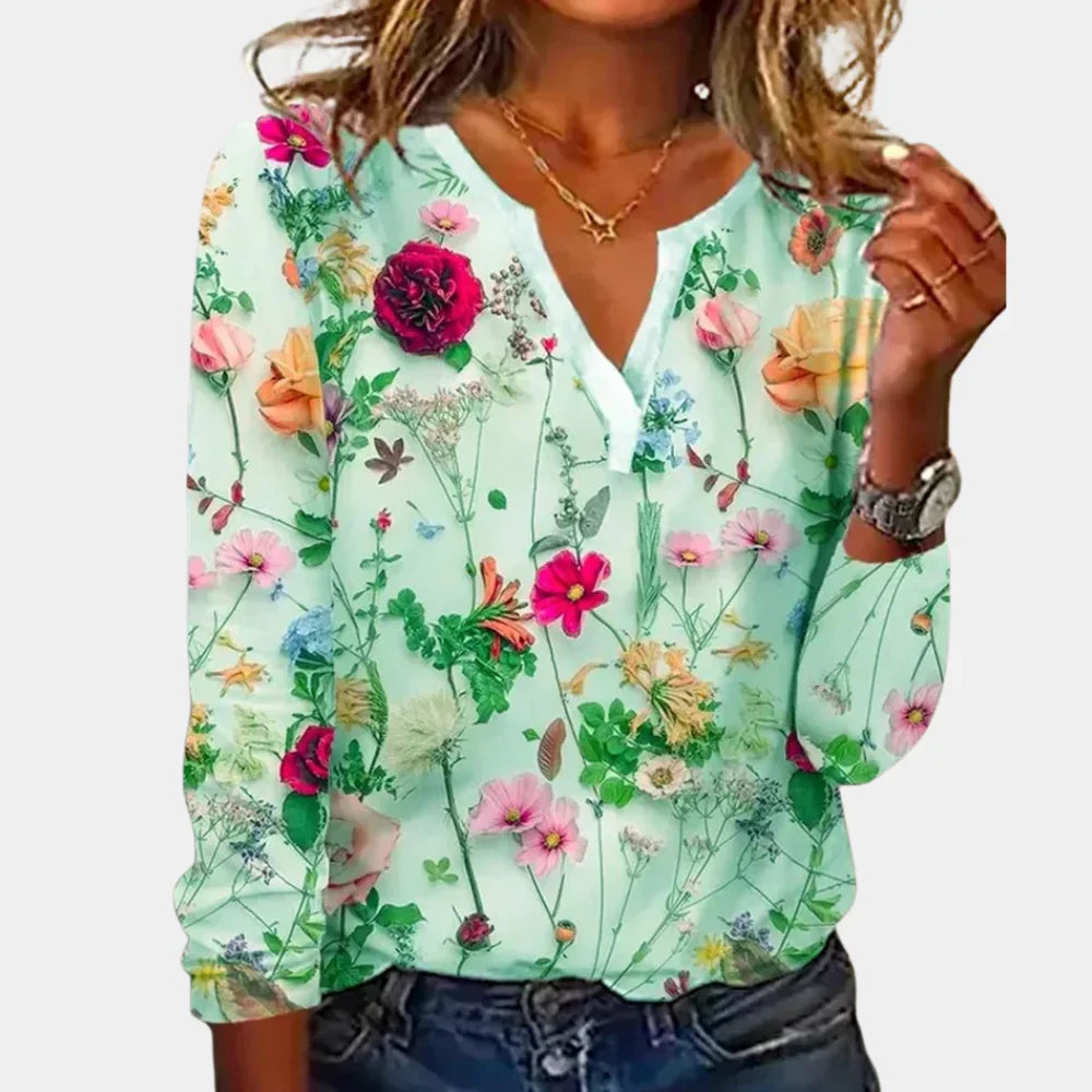 Women's Floral Casual Blouse - VibreMode