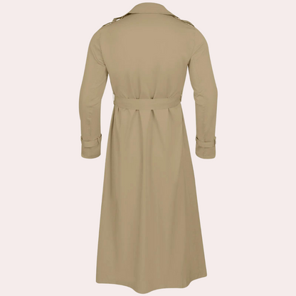 Men's Double-Breasted Trench Coat Wool Classic