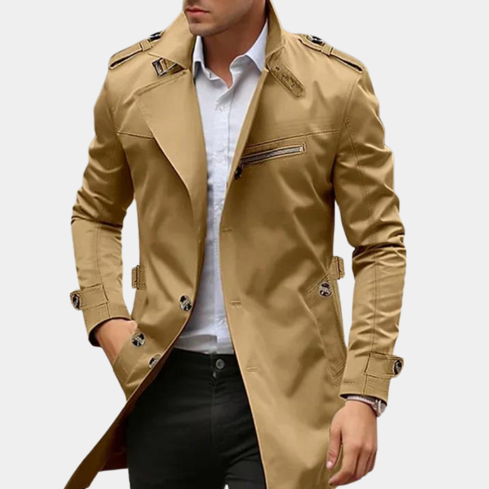 Lightweight Men's Summer Trench Coat - VibreMode